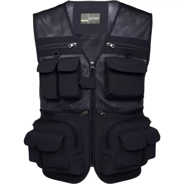 Flygo Mens Summer Outdoor Work Safari Fishing Travel Photo Vest with Pockets