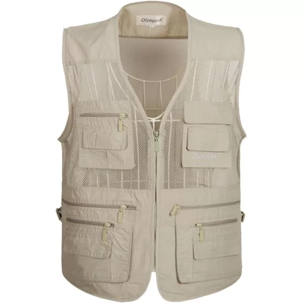 Flygo Mens Summer Outdoor Work Safari Fishing Travel Photo Vest with Pockets