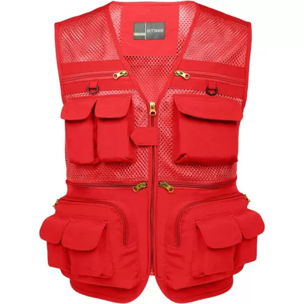 Flygo Mens Summer Outdoor Work Safari Fishing Travel Photo Vest with Pockets
