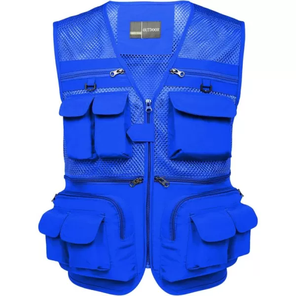 Flygo Mens Summer Outdoor Work Safari Fishing Travel Photo Vest with Pockets