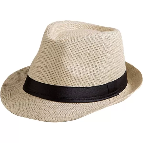Flygo Mens Summer Straw Foldable Roll up Hat Fedora Beach Sun Hat UPF50+