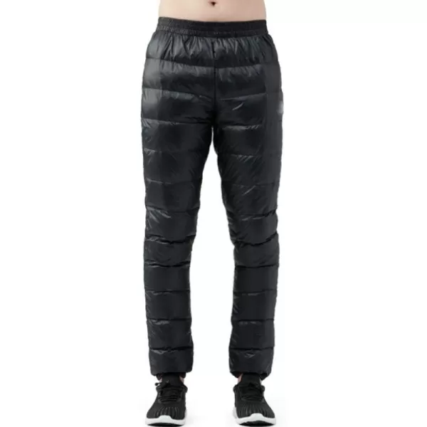 Flygo Mens Ultralight Winter Warm Down Pants Nylon Compression Snow Trousers