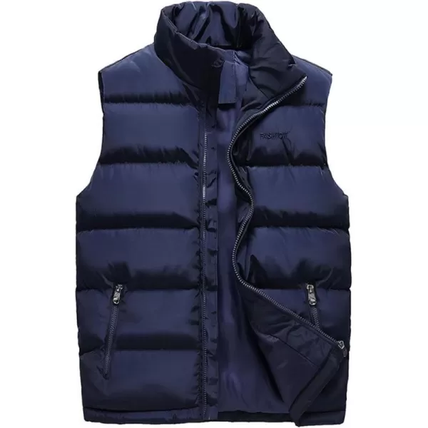 Flygo Men's Winter Quilted Puffer Vest Outdoor Water-Resistance Full Zip Down Vest