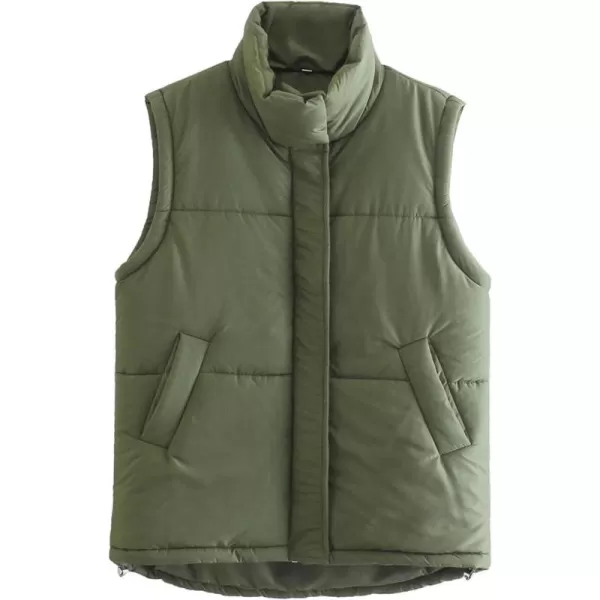 Flygo Women Puffer Vest Winter Warm Lightweight Sleeveless Down Quilted Padded Vest