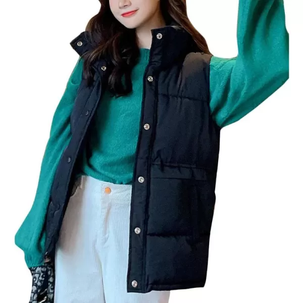 Flygo Womens Fall Quilted Puffer Vest Sleeveless Jacket Waistcoat