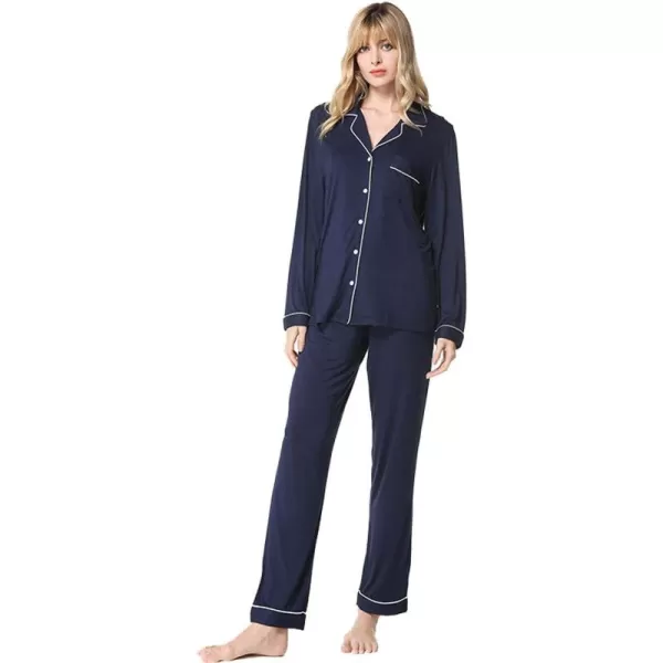 Flygo Women's Soft Long Sleeve Pajama PJ Set Sleepwear