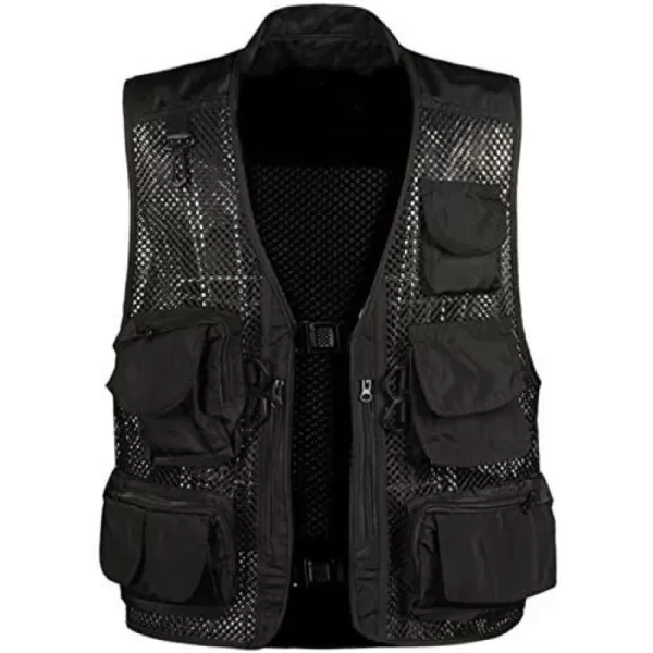 Flygo Zhusheng Men's Fishing Outdoor Utility Hunting Climbing Tactical Camo Mesh Removable Vest with Multiple Pockets