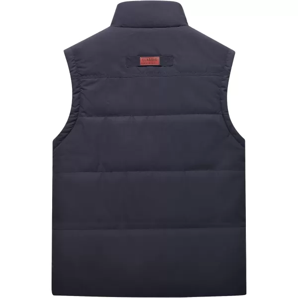Flygo Men's Winter Warm Outdoor Padded Puffer Vest Thick Fleece Lined Sleeveless Jacket