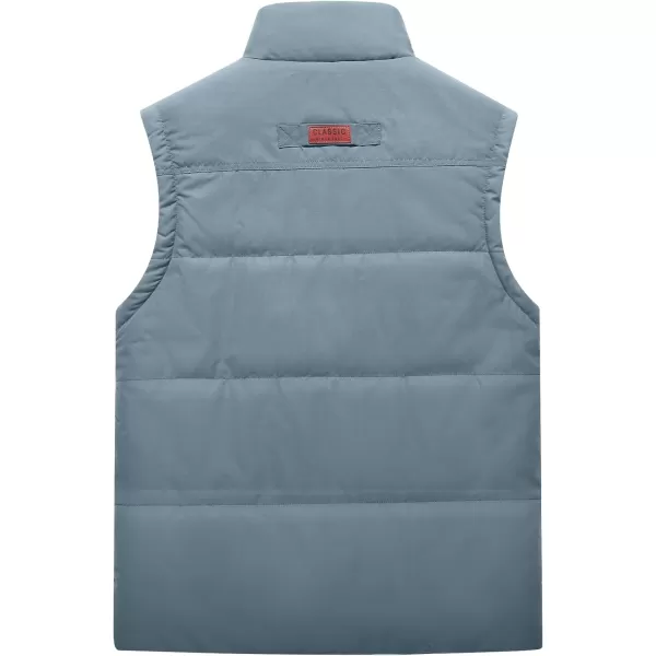 Flygo Men's Winter Warm Outdoor Padded Puffer Vest Thick Fleece Lined Sleeveless Jacket