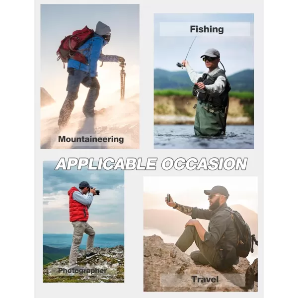 Flygo Men's Winter Warm Outdoor Padded Puffer Vest Thick Fleece Lined Sleeveless Jacket