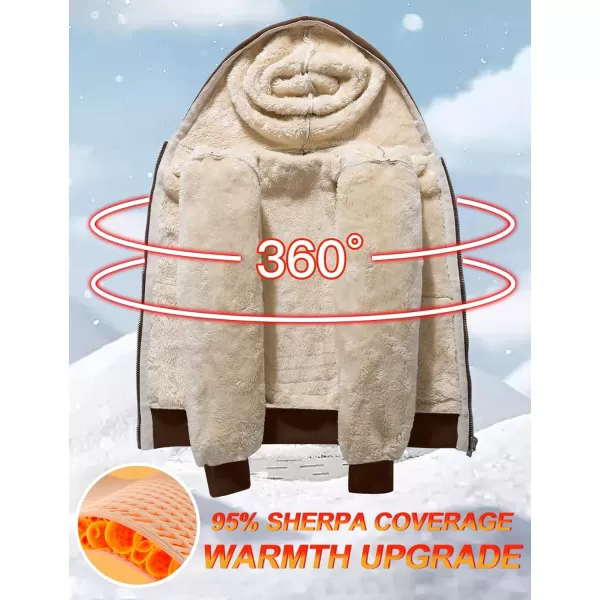 Flygo Unisex Boys Girls Fleece Jacket Hoodie Sherpa Lined Zip Up Hooded Sweatshirt Kids Winter Jackets