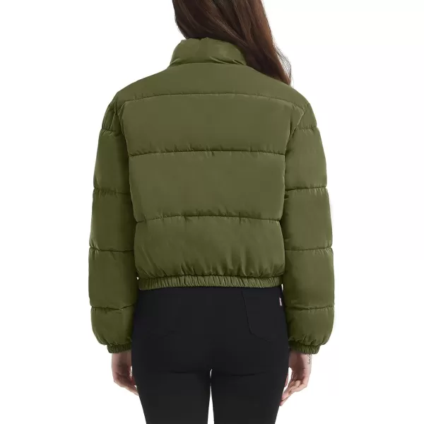 Flygo Women Cropped Puffer Jacket Cardigan Floral Printed Quilted Coats Lightweight Open Front Crop Padded Down Jackets