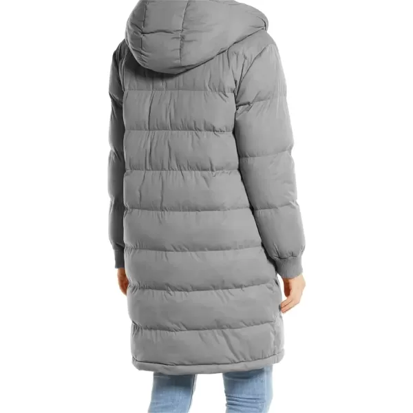 Flygo Womens Long Hooded Puffer Jacket Sherpa Fleece Lined Winter Warm Coat