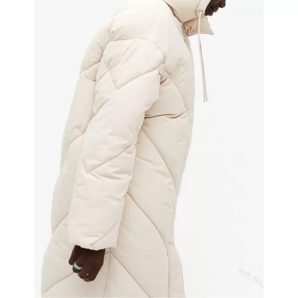 Flygo Womens Long Puffer Coat Long Sleeve Padded Winter Down Coats Hooded Parka Jacket