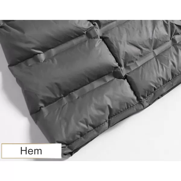 Flygo Women's Mid Long Down Vest Lightweight Padded Quilted Puffer Jacket Outwear