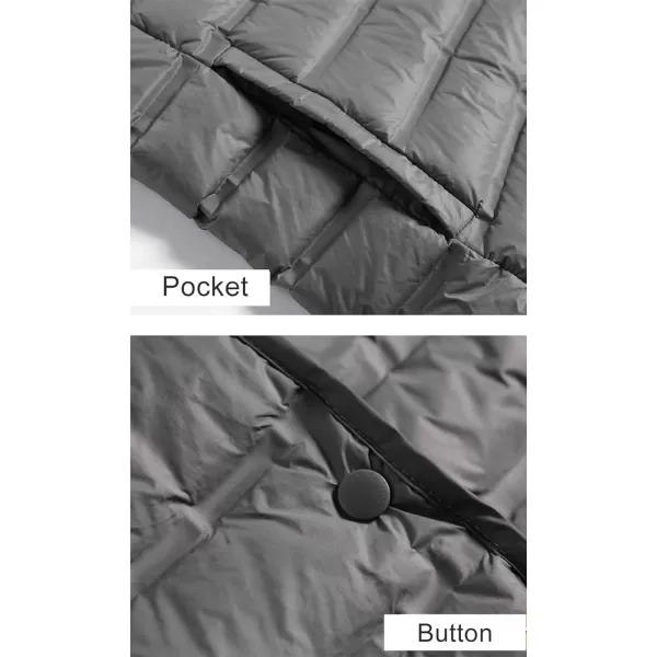 Flygo Women's Mid Long Down Vest Lightweight Padded Quilted Puffer Jacket Outwear