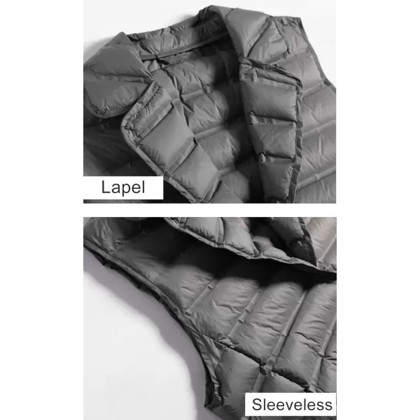 Flygo Women's Mid Long Down Vest Lightweight Padded Quilted Puffer Jacket Outwear
