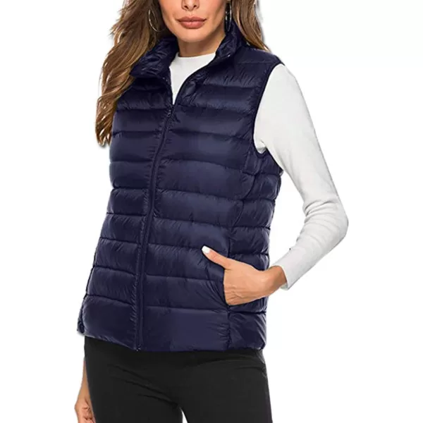 Flygo Women's Packable Lightweight Down Quilted Vest Zip Up Outdoor Puffer Vest