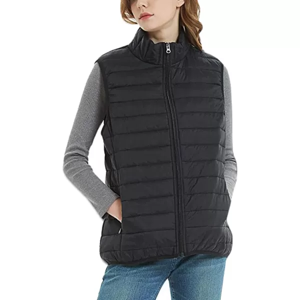 Flygo Women's Packable Lightweight Down Quilted Vest Zip Up Outdoor Puffer Vest