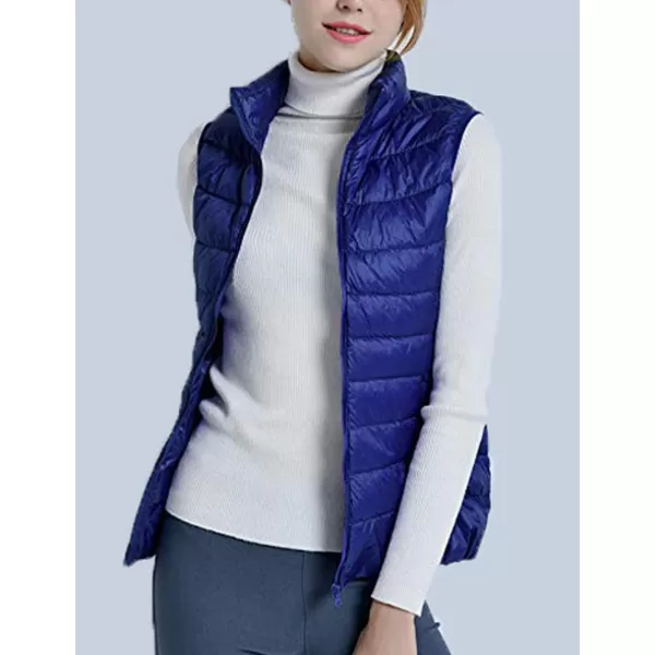 Flygo Women's Packable Lightweight Down Quilted Vest Zip Up Outdoor Puffer Vest