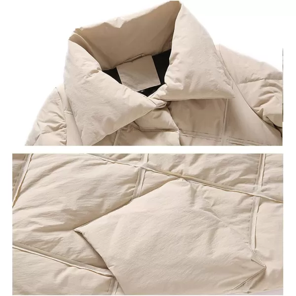 Flygo Women's Thickened Diamond Quilted Puffer Jacket Winter Maxi Long Down Coat