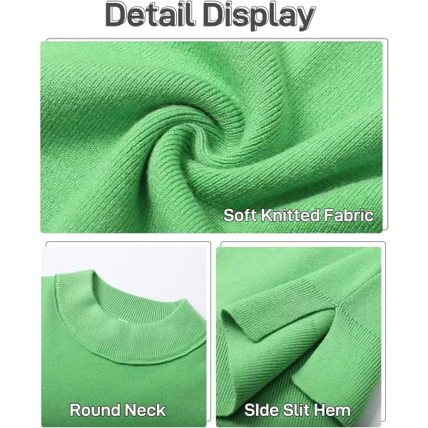 Flygo Womens Turtleneck Cable Sweater Vest Knit Oversized Loose Fit Solid Pullover Sweaters Cap Sleeve Crop Tops