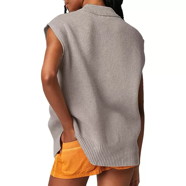 Flygo Womens Turtleneck Cable Sweater Vest Knit Oversized Loose Fit Solid Pullover Sweaters Cap Sleeve Crop Tops