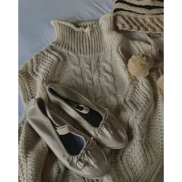 Flygo Womens Turtleneck Cable Sweater Vest Knit Oversized Loose Fit Solid Pullover Sweaters Cap Sleeve Crop Tops