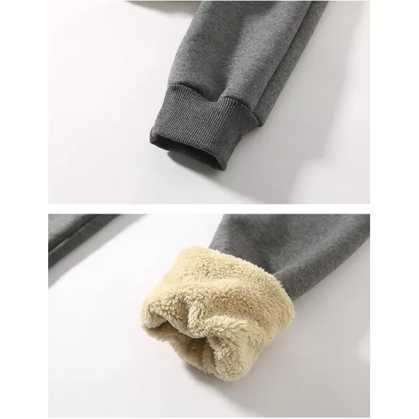 Flygo Womens Warm Fleece Pants Sherpa Lined Sweatpants Active Running Joggers Pants