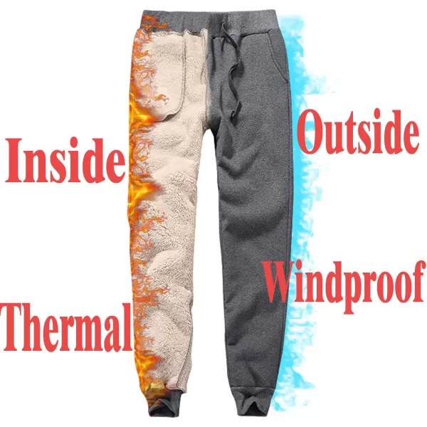 Flygo Womens Warm Fleece Pants Sherpa Lined Sweatpants Active Running Joggers Pants