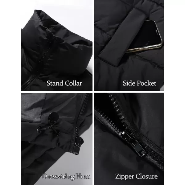 Flygo Women's Winter Crop Vest Sleeveless Quilted Puffer Vest Padded Gilet Jacket Warm Outerwear Pockets