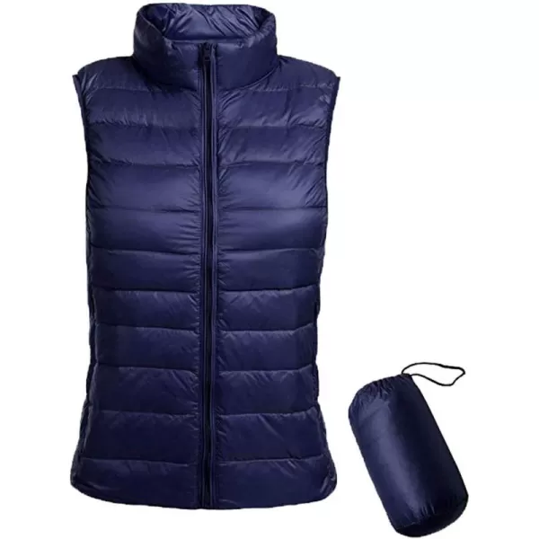 Flygo Women's Packable Lightweight Down Quilted Vest Zip Up Outdoor Puffer Vest