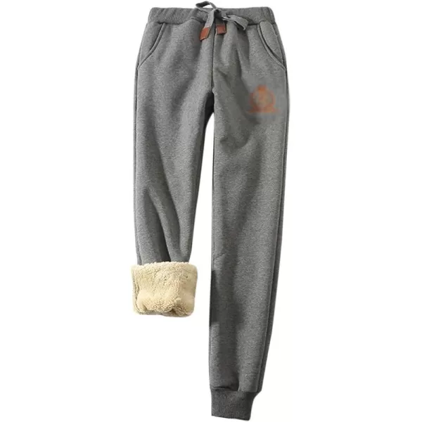 Flygo Womens Warm Fleece Pants Sherpa Lined Sweatpants Active Running Joggers Pants