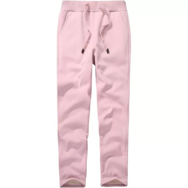Flygo Womens Warm Fleece Pants Sherpa Lined Sweatpants Active Running Joggers Pants)
