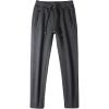 imageFlygo Mens Winter Casual Thicken Fleece Sherpa Lined Elastic Drawstring Pants Athletic Jogger TrousersGreystraight