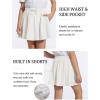 imageFlygo 2 Pack Girls Skirts Mini Skorts Pleated Flare High Waist Athletic Tennis Uniform Skirt Built in Shorts with PocketsBlackwhite