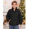 imageFlygo Boys Girls Puffer Jacket Kids Winter Coat WaterResistant Warm Colorblock Quilted Bubble Puffy Jackets CoatsBlack