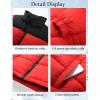 imageFlygo Boys Girls Puffer Jacket Kids Winter Coat WaterResistant Warm Colorblock Quilted Bubble Puffy Jackets CoatsRed