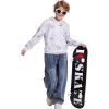 imageFlygo Camo Hoodie for Girls Boys Maple Leaf Print Hoodies Cute Oversized Hooded Trendy Sweatshirt Kids 514 YearsMaple Leaf Grey
