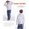 imageFlygo Camo Hoodie for Girls Boys Maple Leaf Print Hoodies Cute Oversized Hooded Trendy Sweatshirt Kids 514 YearsMaple Leaf Grey