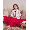 imageFlygo Girls Tulle Skirt ALine Long Ruffle Tiered Mesh Tutu Skirt Maxi High Elastic Waist Pleated Layered SkirtsRed