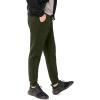 imageFlygo Mens Fleece Lined Sherpa Sweatpants Winter Warm Pants Jogger Lounge Athletic Pant with Pockets2 Army Green Ribbed Bottom