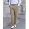 imageFlygo Mens Fleece Lined Sherpa Sweatpants Winter Warm Pants Jogger Lounge Athletic Pant with PocketsNew Khakiopen Bottom
