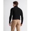imageFlygo Mens Turtleneck Sweater Slim Fit Soft Knitted Basic Pullover SweaterBlack