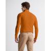 imageFlygo Mens Turtleneck Sweater Slim Fit Soft Knitted Basic Pullover SweaterOrange