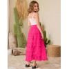 imageFlygo Tulle Skirts for Girls Long Tutu Skirt A Line Layered Ruffle Tiered Mesh Maxi Skirt Petticoat 514 YearsHotpink