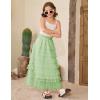 imageFlygo Tulle Skirts for Girls Long Tutu Skirt A Line Layered Ruffle Tiered Mesh Maxi Skirt Petticoat 514 YearsLight Green