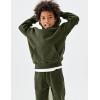 imageFlygo Unisex Boys Girls Fleece Lined Sherpa Hoodie Kids Warm Winter Hoodies Pullover Hooded Sweatshirt Sweater 413YArmy Green