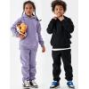 imageFlygo Unisex Boys Girls Fleece Lined Sherpa Hoodie Kids Warm Winter Hoodies Pullover Hooded Sweatshirt Sweater 413YBlack