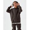 imageFlygo Unisex Boys Girls Fleece Lined Sherpa Hoodie Kids Warm Winter Hoodies Pullover Hooded Sweatshirt Sweater 413YCoffee Brown